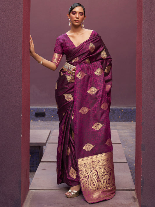BURGUNDY KHUSHART SILK