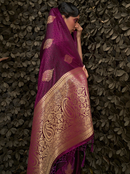 BURGUNDY KHUSHART SILK