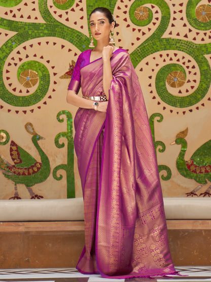 MAGENTA KINKHAB SILK