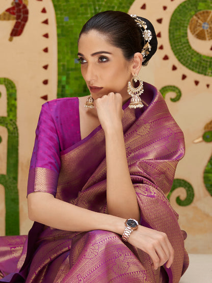 MAGENTA KINKHAB SILK