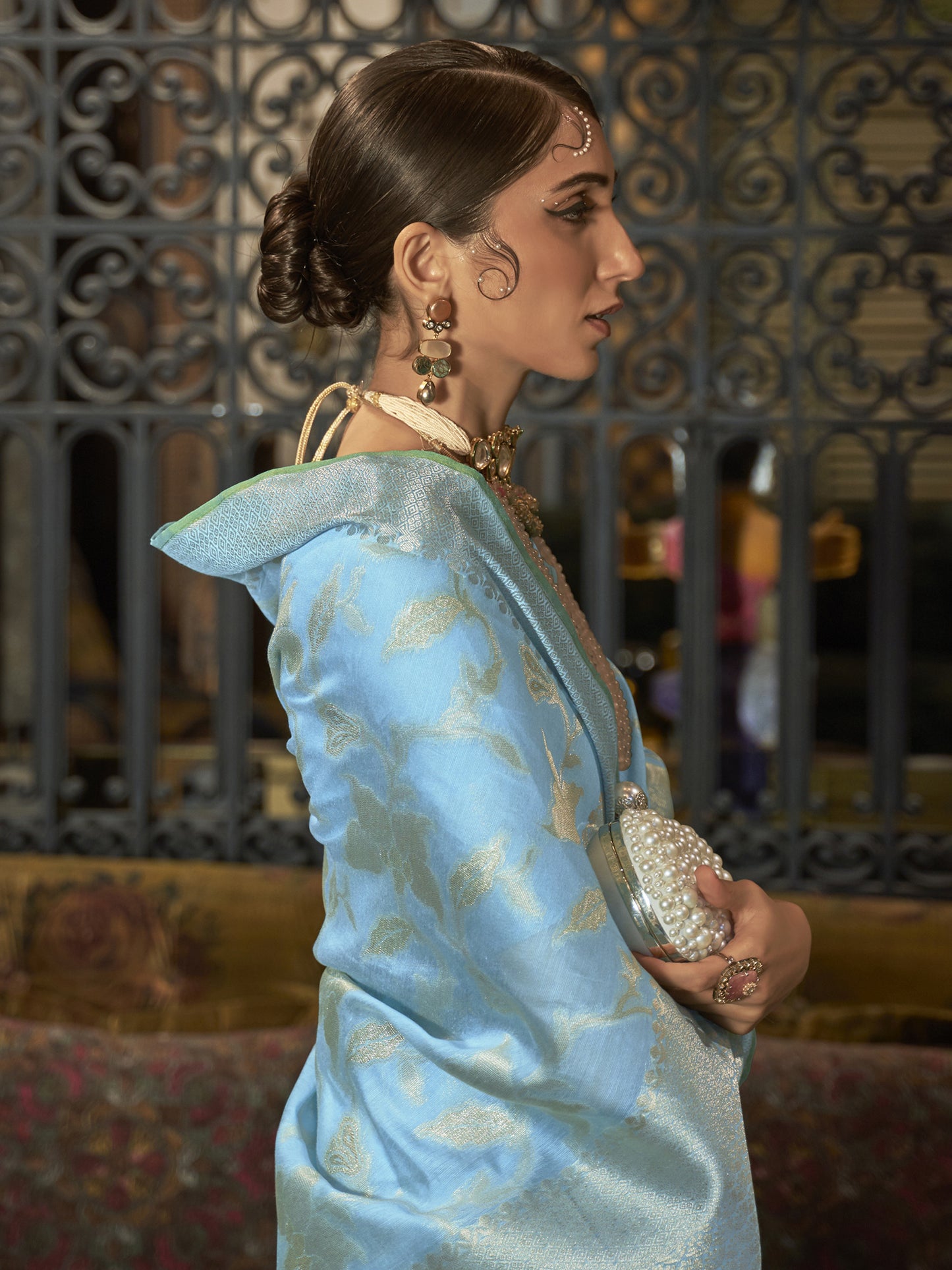 TURQUOISE KISHIR SILK