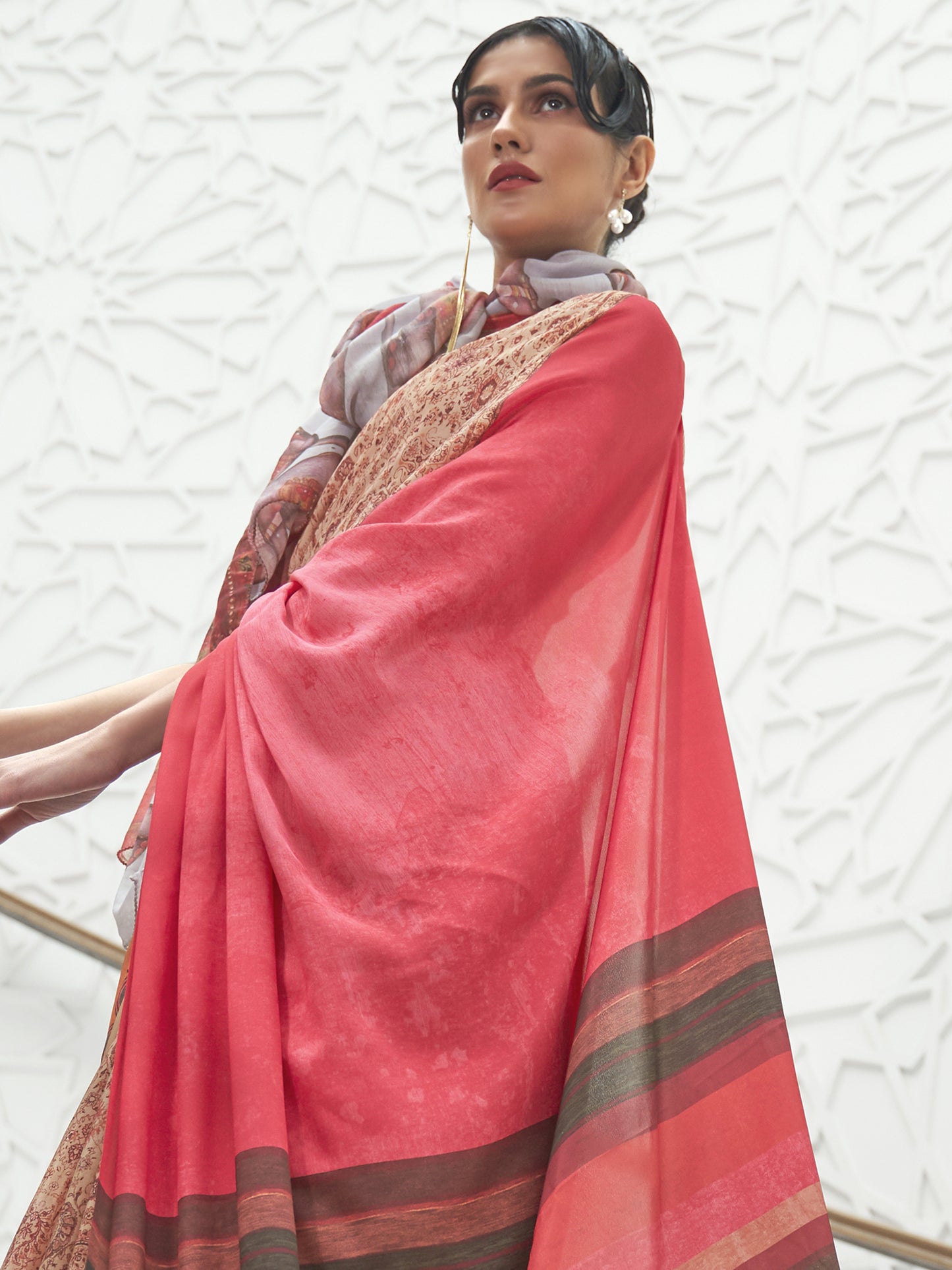 BEIGE KALAMKARI  SAREE