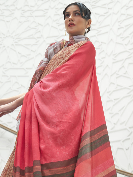 BEIGE KALAMKARI  SAREE