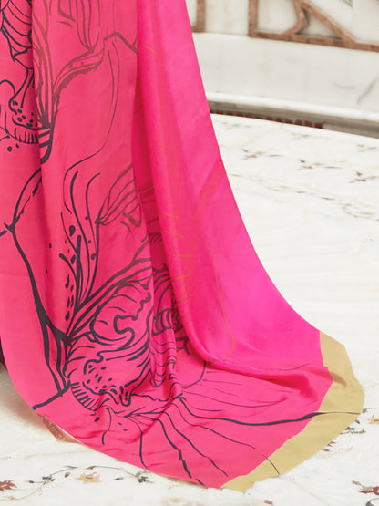 PINK KALAMKARI  SAREE