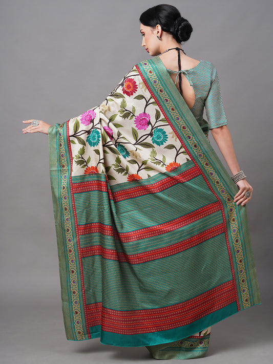 CREAM KALAMKARI CLASSIC SILK