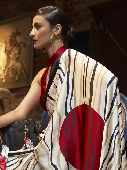 OFF WHITE KALIZEY SAREE