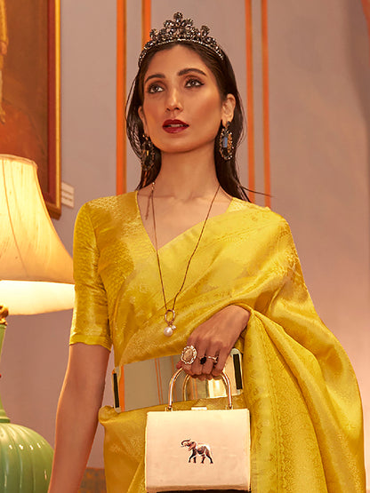 YELLOW KANUPAMA SILK SAREE