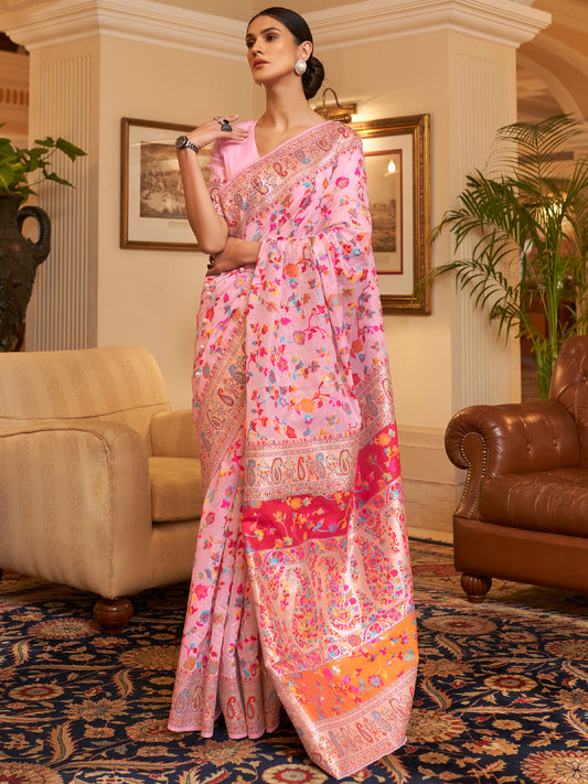 PINK KASHIFA SILK