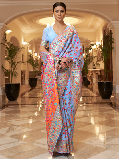BLUE KASHIFA SILK