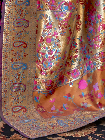 NAVY BLUE KASHIFA SILK