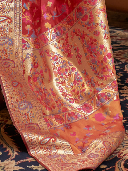MAROON KASHIFA SILK
