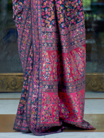 NAVY BLUE KASHIFA SILK