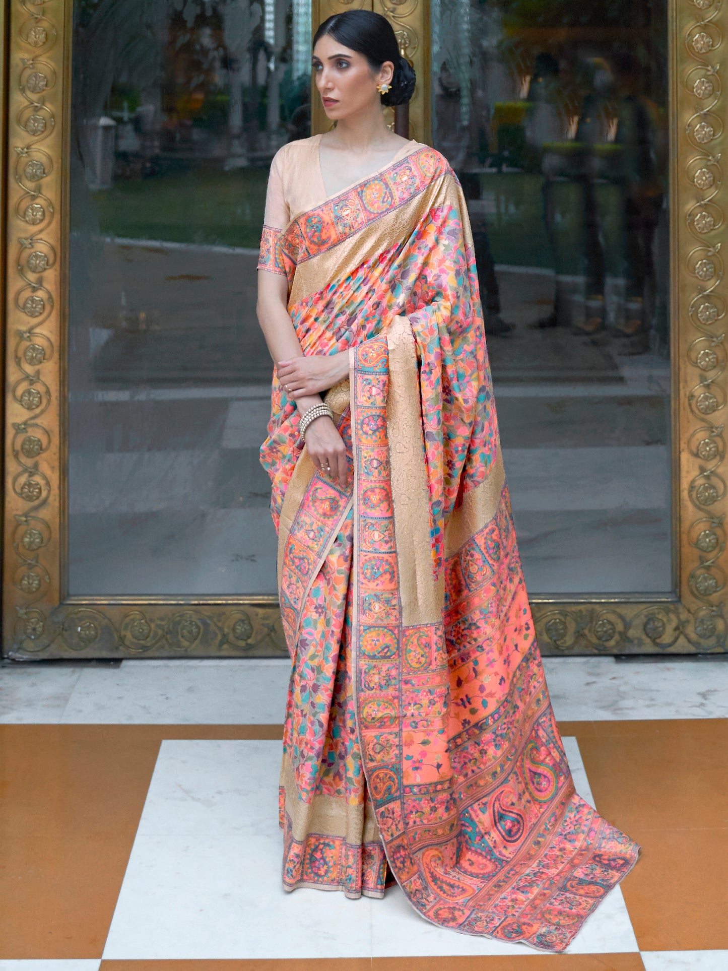 PEACH KASHIFA SILK
