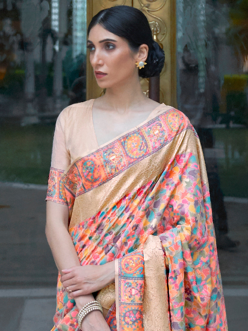 PEACH KASHIFA SILK