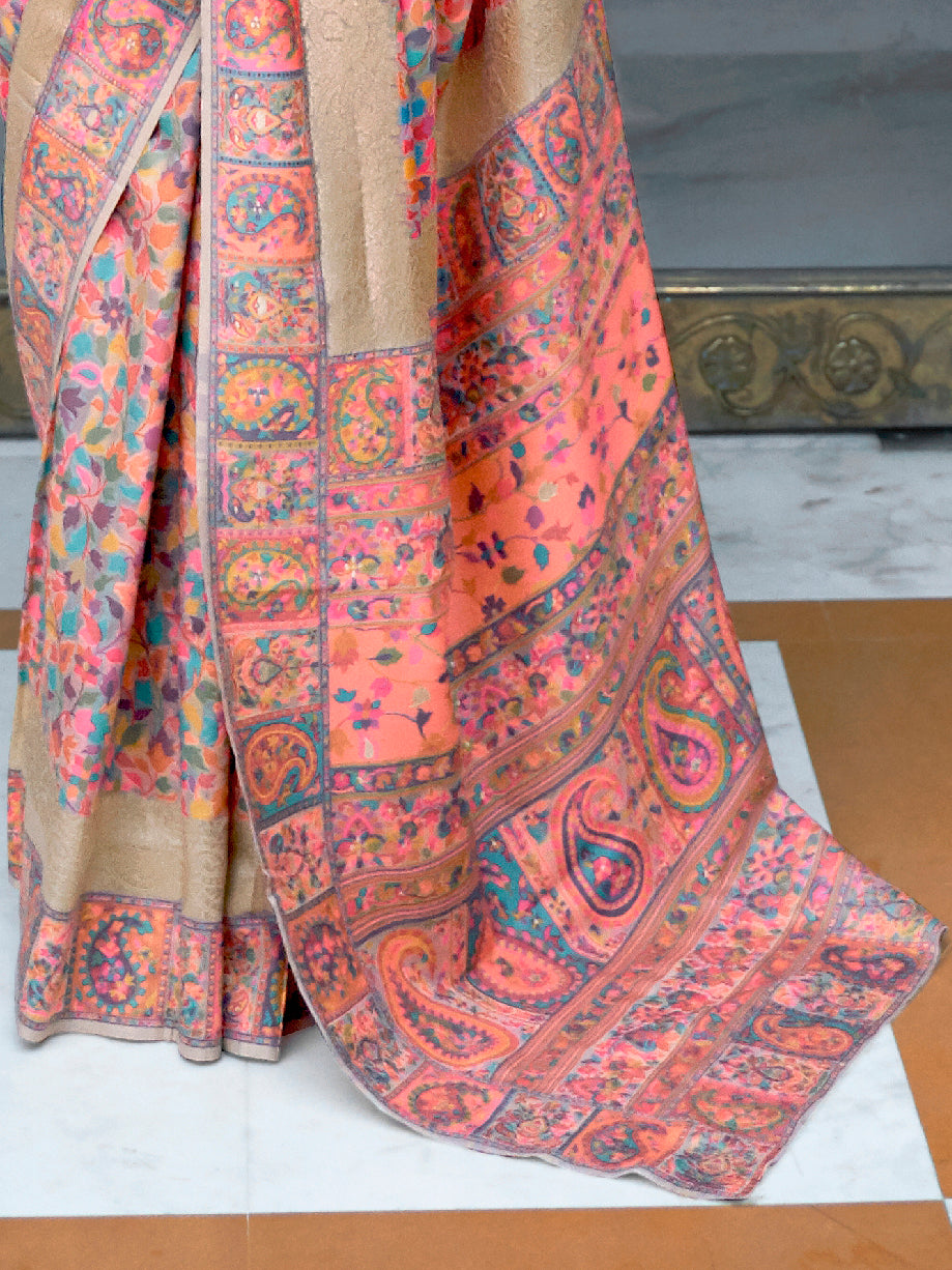 PEACH KASHIFA SILK