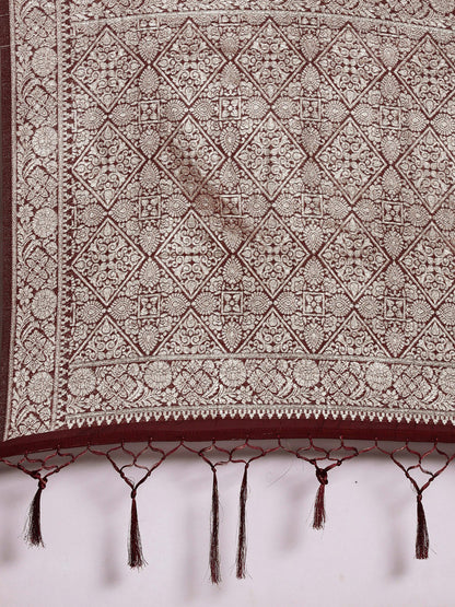 MAROON KSHANAYA SILK SAREE