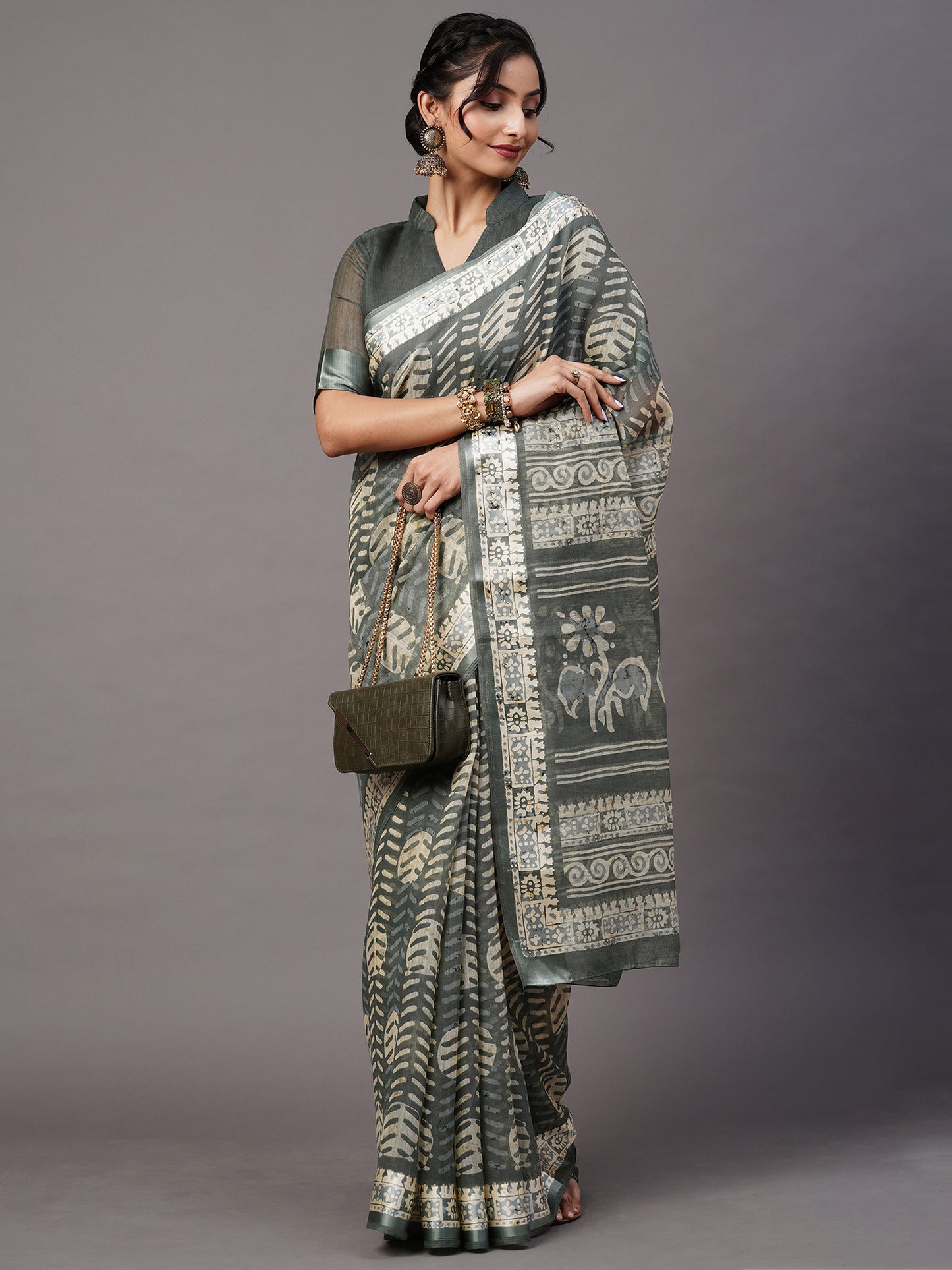 SEA GREEN LINEN SATIN - 157 COTTON