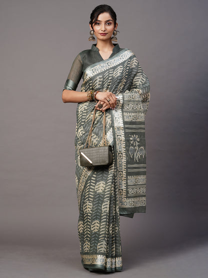 SEA GREEN LINEN SATIN - 157 COTTON