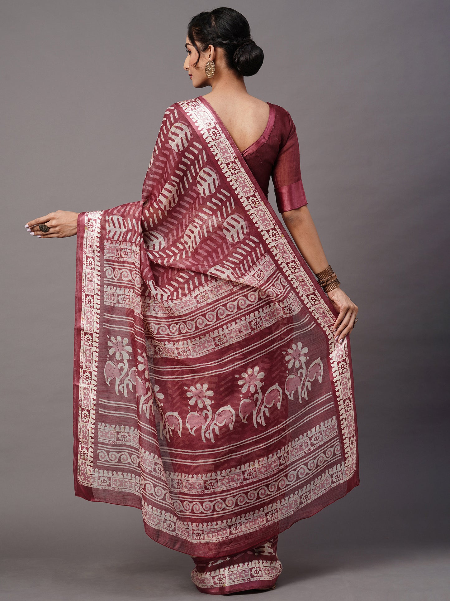 MAGENTA LINEN SATIN - 157 COTTON