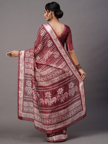 MAGENTA LINEN SATIN - 157 COTTON