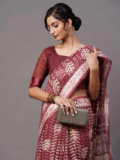 MAGENTA LINEN SATIN - 157 COTTON