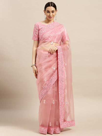 PINK NAGMA ORGANZA
