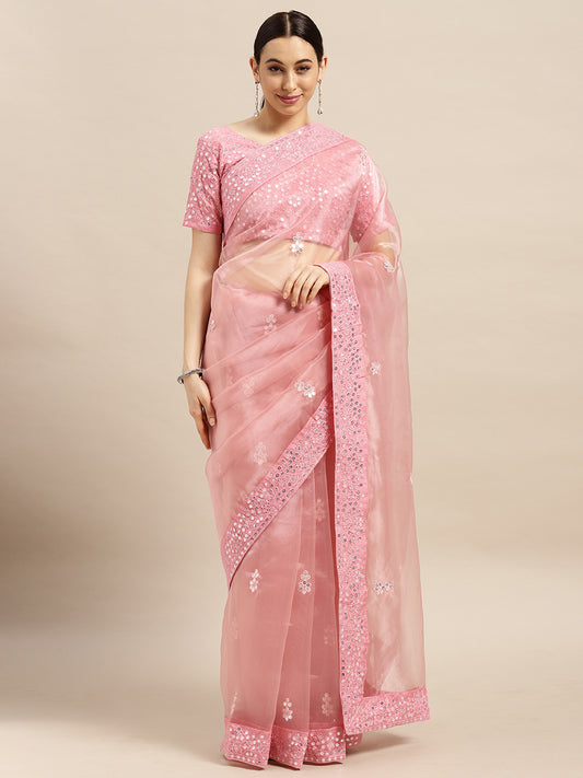 PINK NAGMA ORGANZA