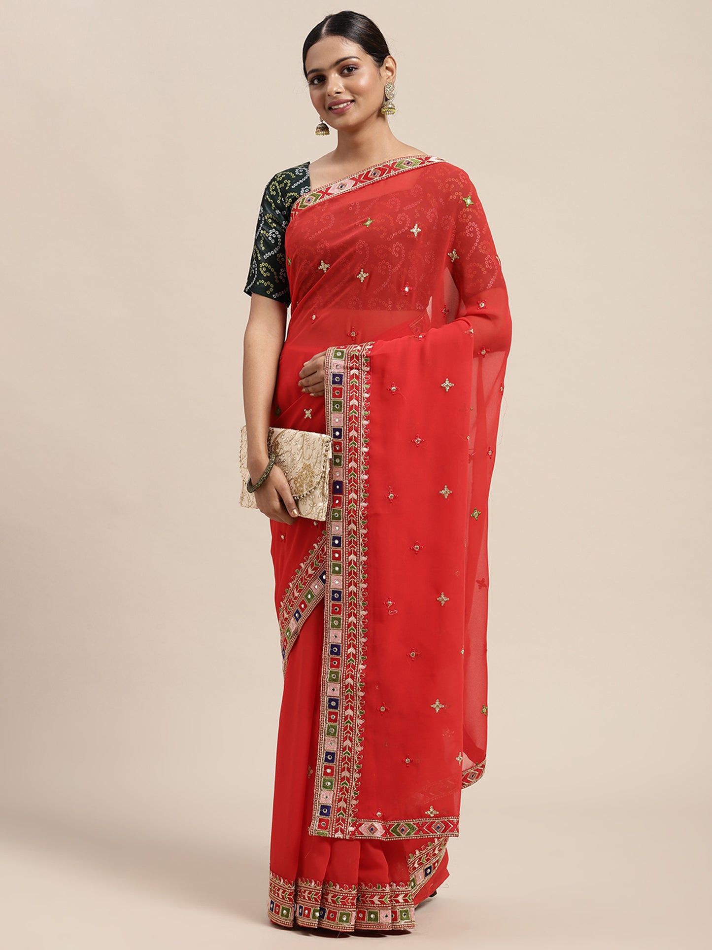 RED NAGMA GEORGETTE