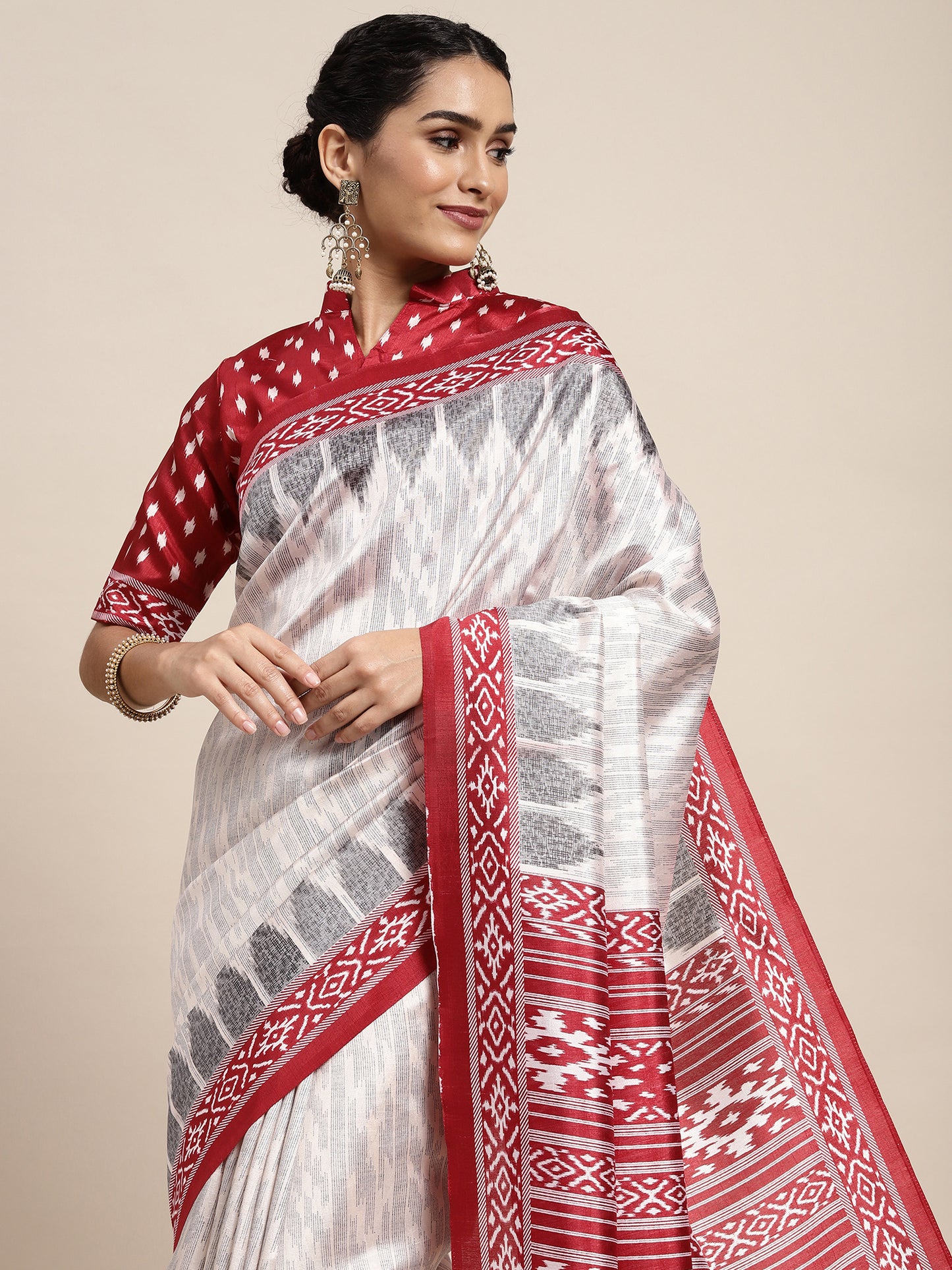 OFF WHITE PATOLA - 40 SILK