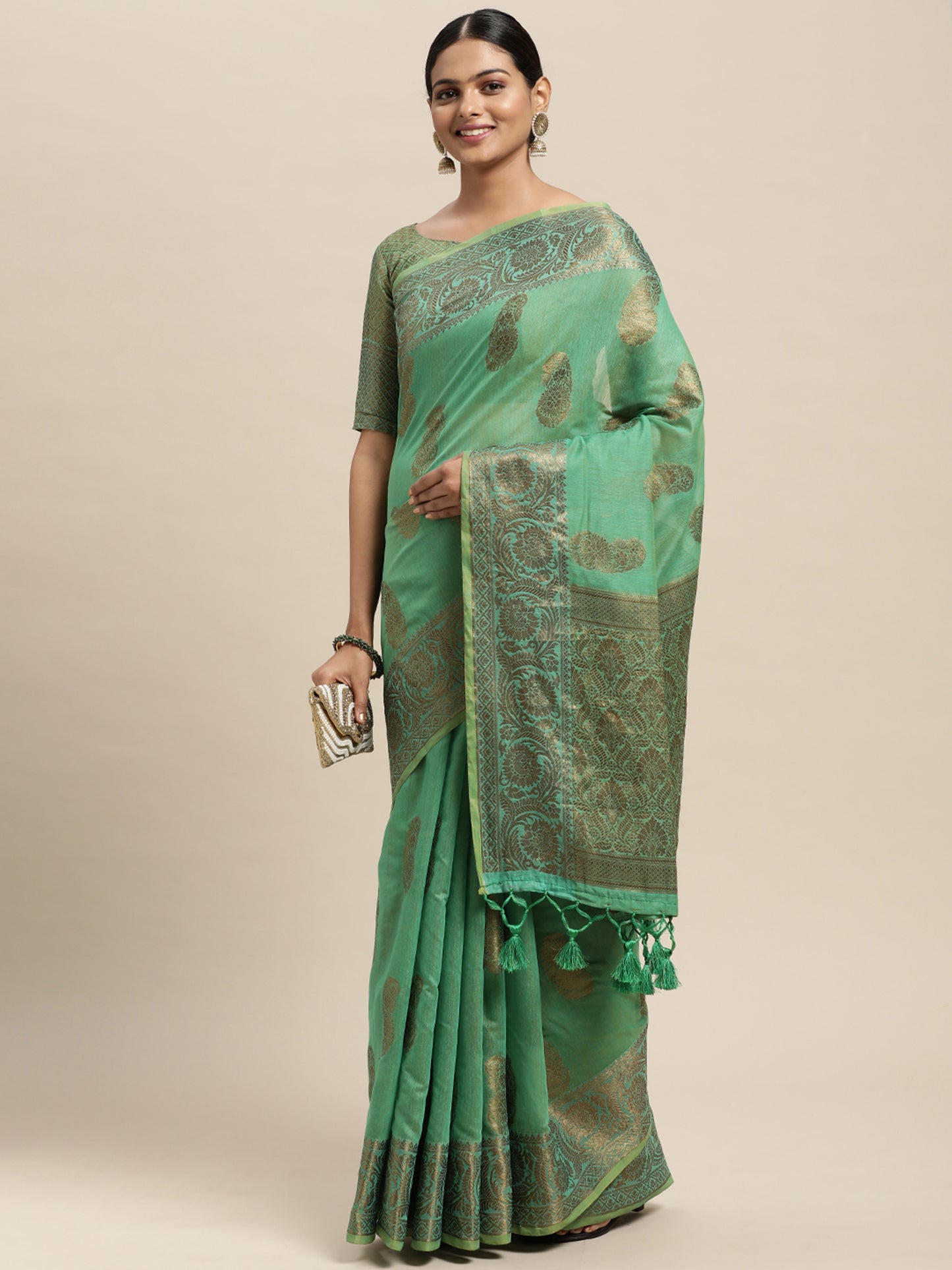 GREEN PURVA SILK