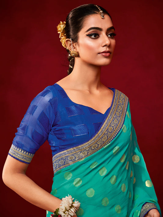 SEA GREEN RIHANA GEORGETTE